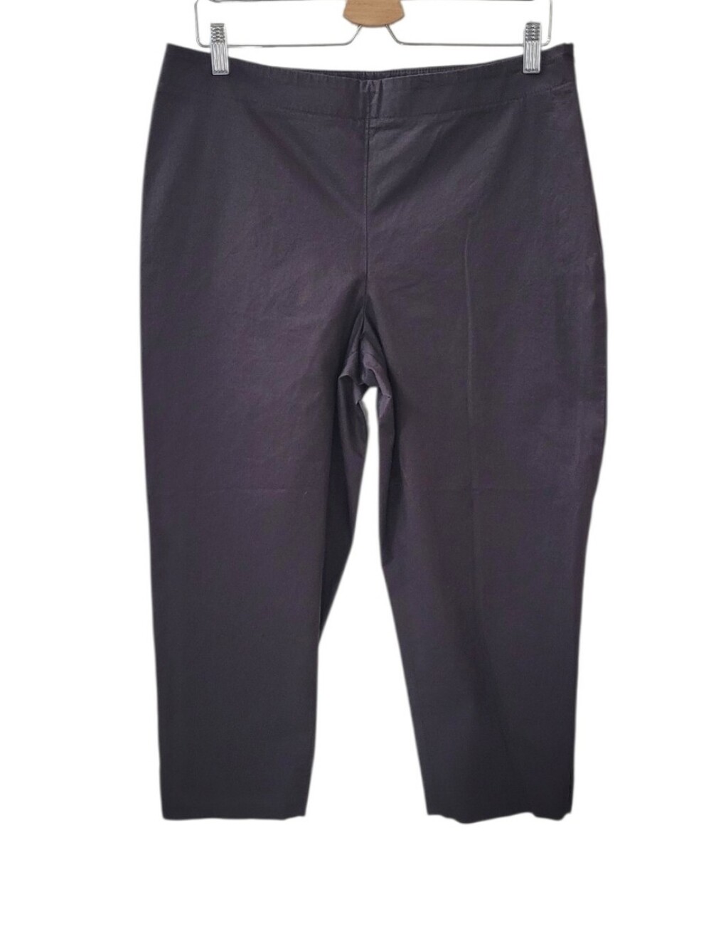 TALBOTS Brown Classic Side Zip Crop Pant Size 14 Petite